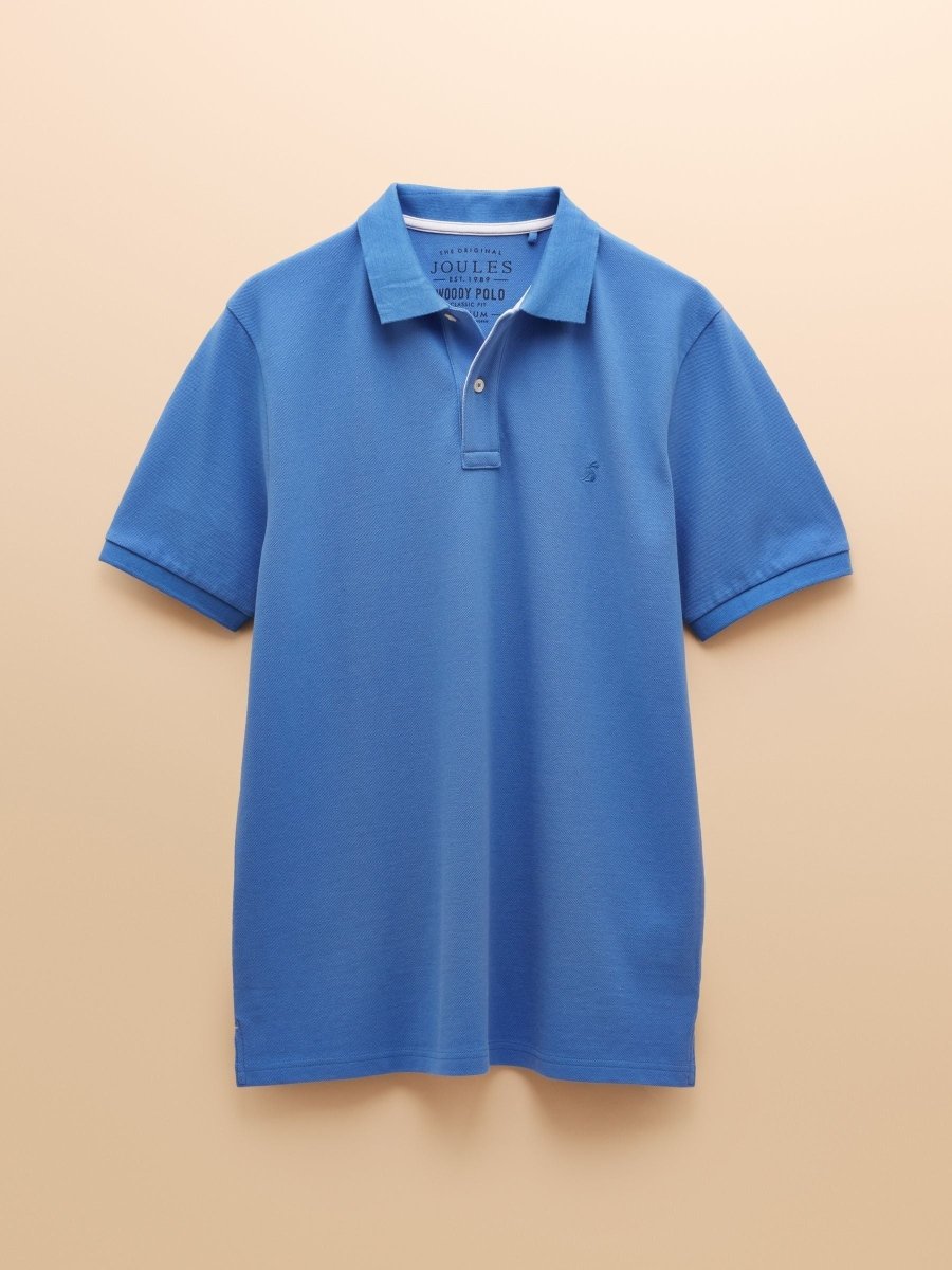 Woody Light Blue Cotton Pique Polo Shirt - RUTHERFORD & Co