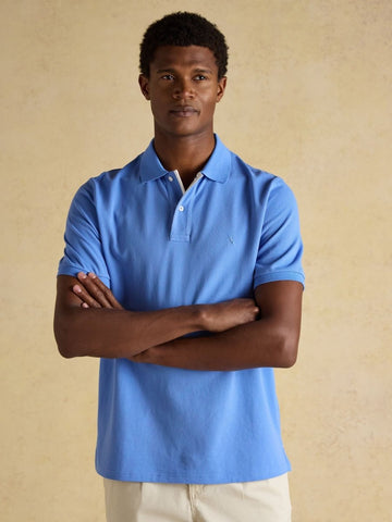 Woody Light Blue Cotton Pique Polo Shirt - RUTHERFORD & Co