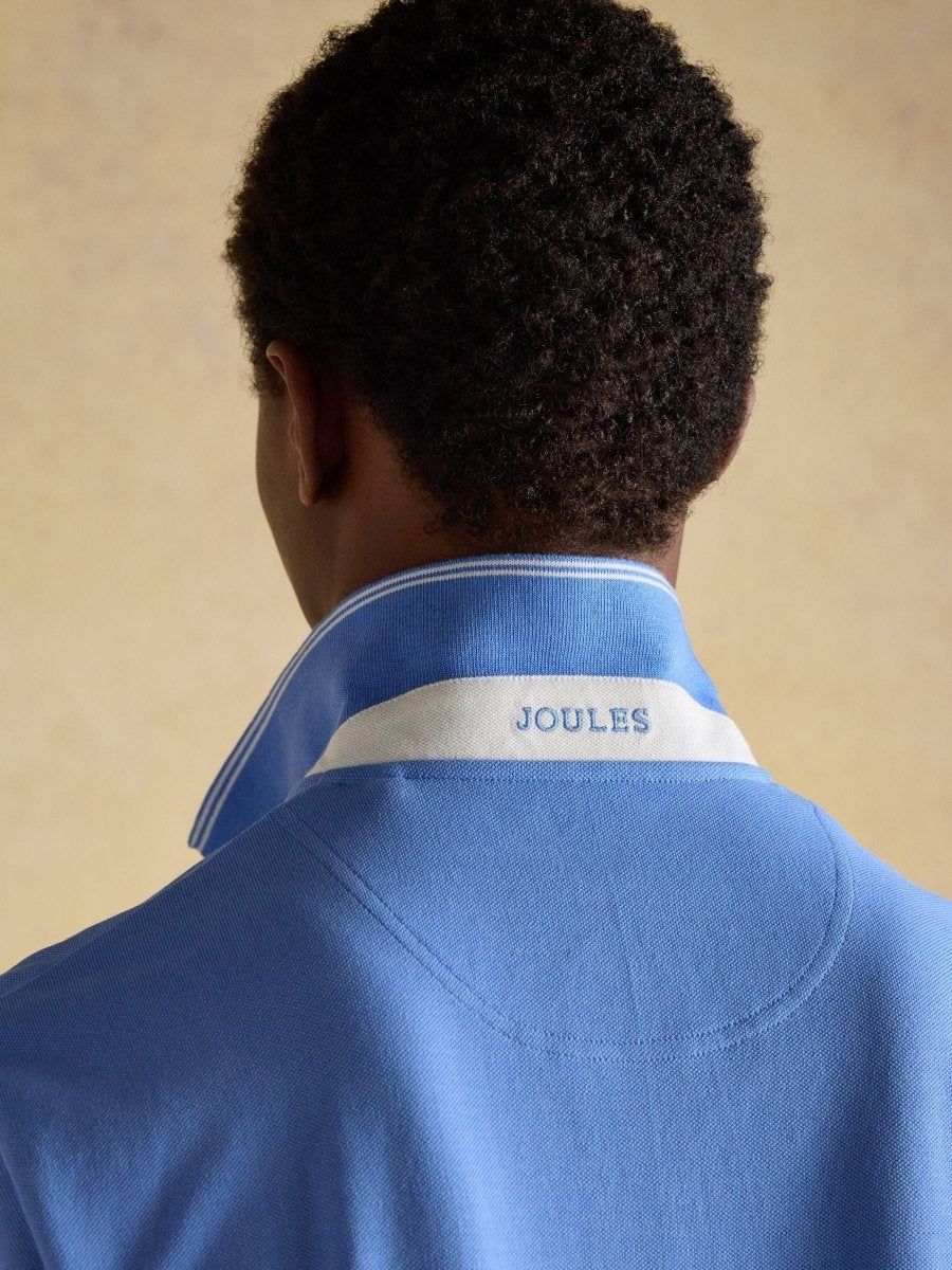 Woody Light Blue Cotton Pique Polo Shirt - RUTHERFORD & Co