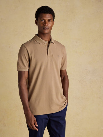 Woody Light Brown Cotton Pique Polo Shirt - RUTHERFORD & Co