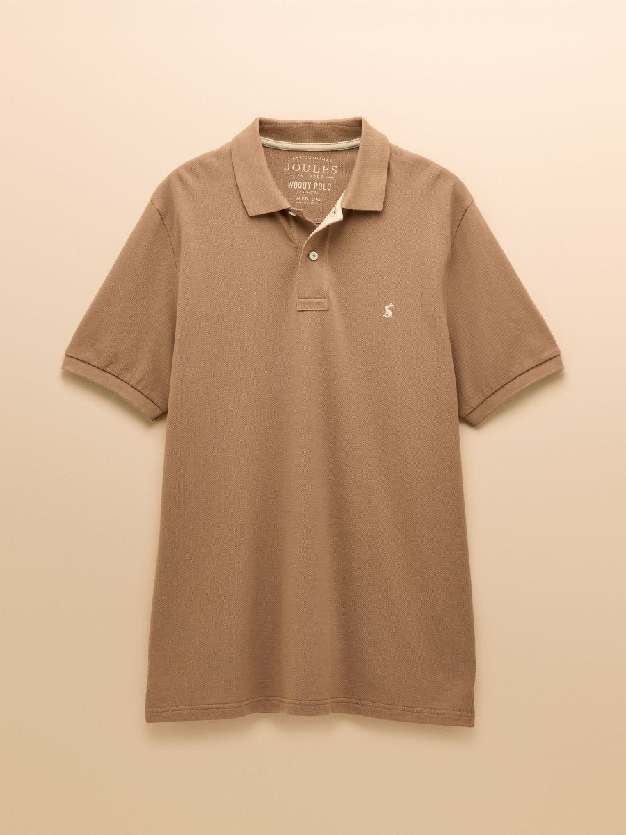 Woody Light Brown Cotton Pique Polo Shirt - RUTHERFORD & Co