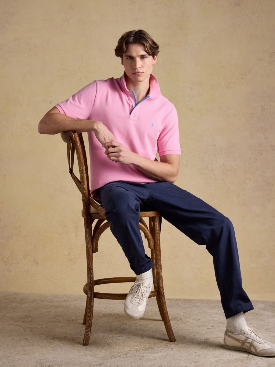 Woody Light Pink Cotton Pique Polo Shirt - RUTHERFORD & Co
