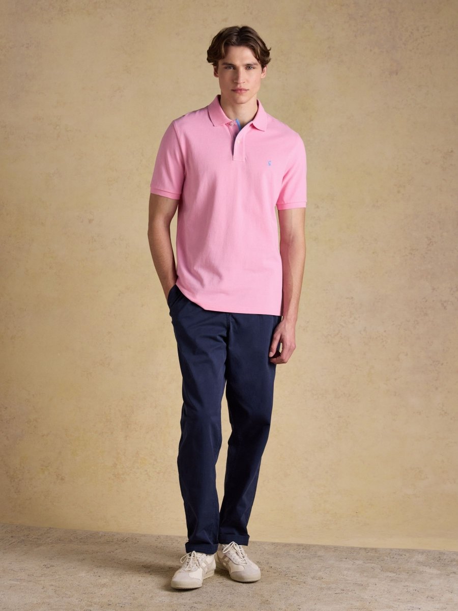 Woody Light Pink Cotton Pique Polo Shirt - RUTHERFORD & Co