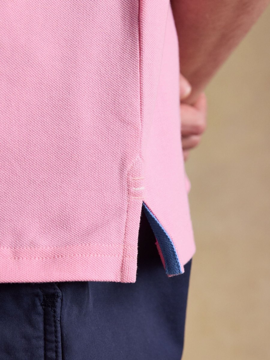 Woody Light Pink Cotton Pique Polo Shirt - RUTHERFORD & Co