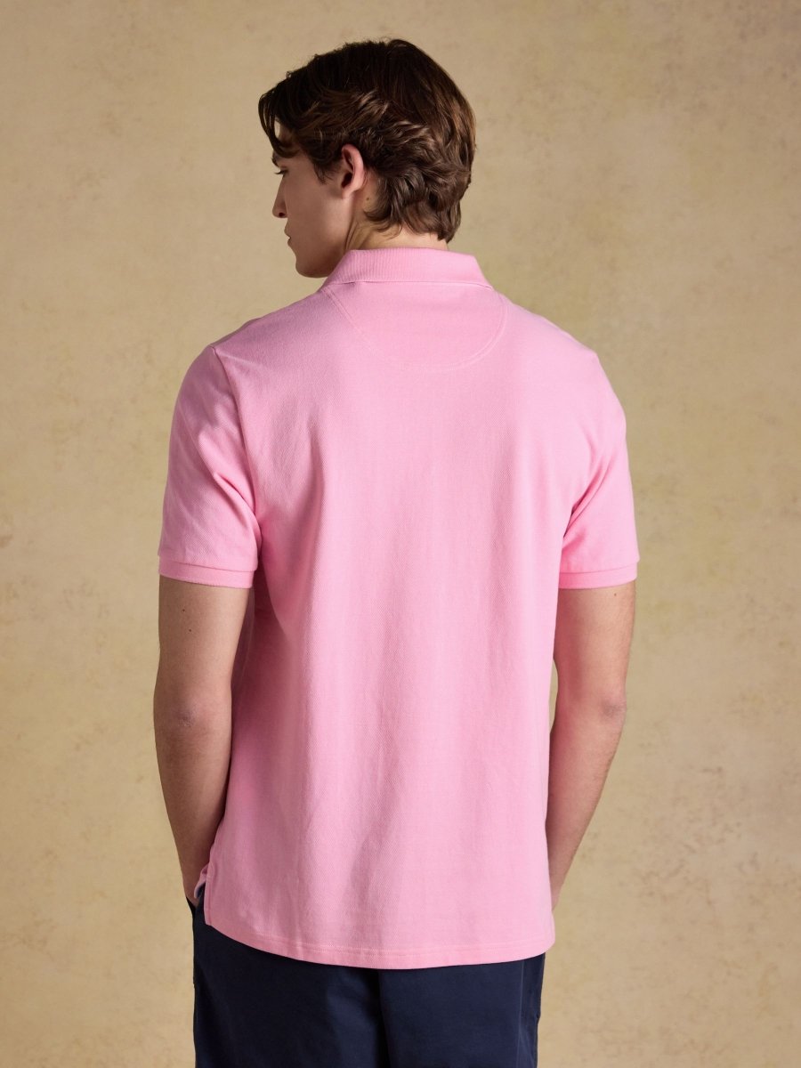 Woody Light Pink Cotton Pique Polo Shirt - RUTHERFORD & Co