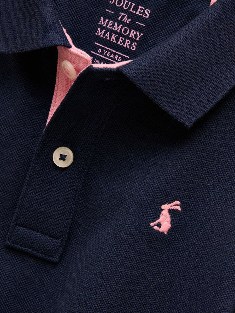 Woody Navy Cotton Pique Polo Shirt - RUTHERFORD & Co