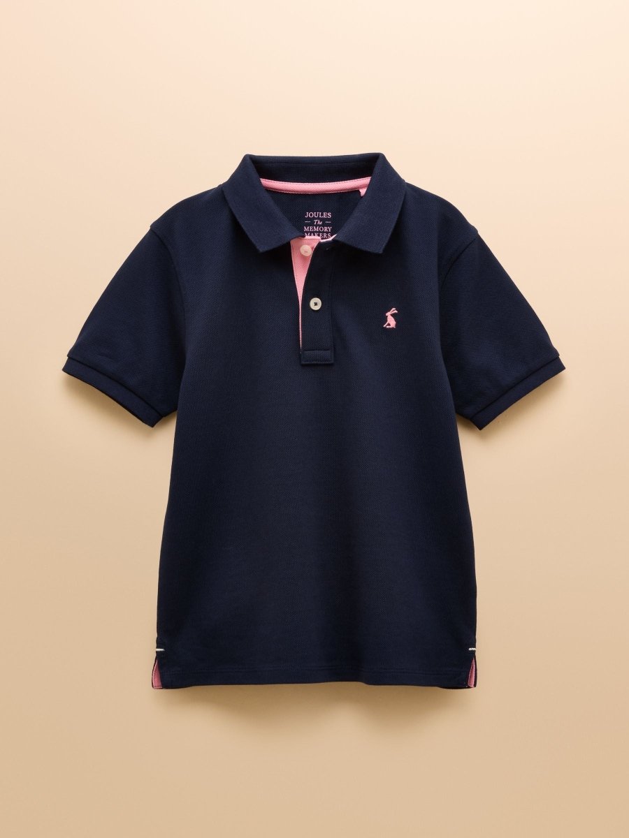 Woody Navy Cotton Pique Polo Shirt - RUTHERFORD & Co