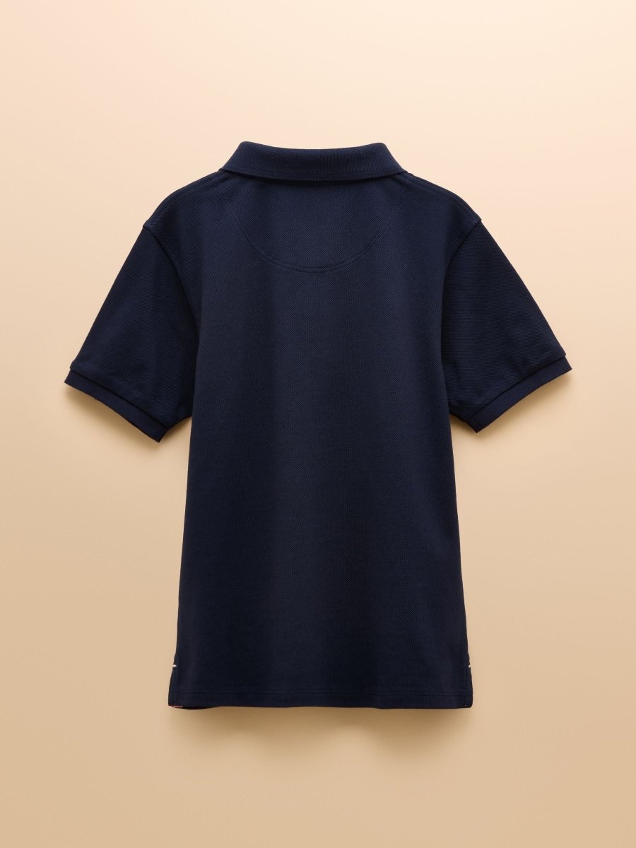 Woody Navy Cotton Pique Polo Shirt - RUTHERFORD & Co