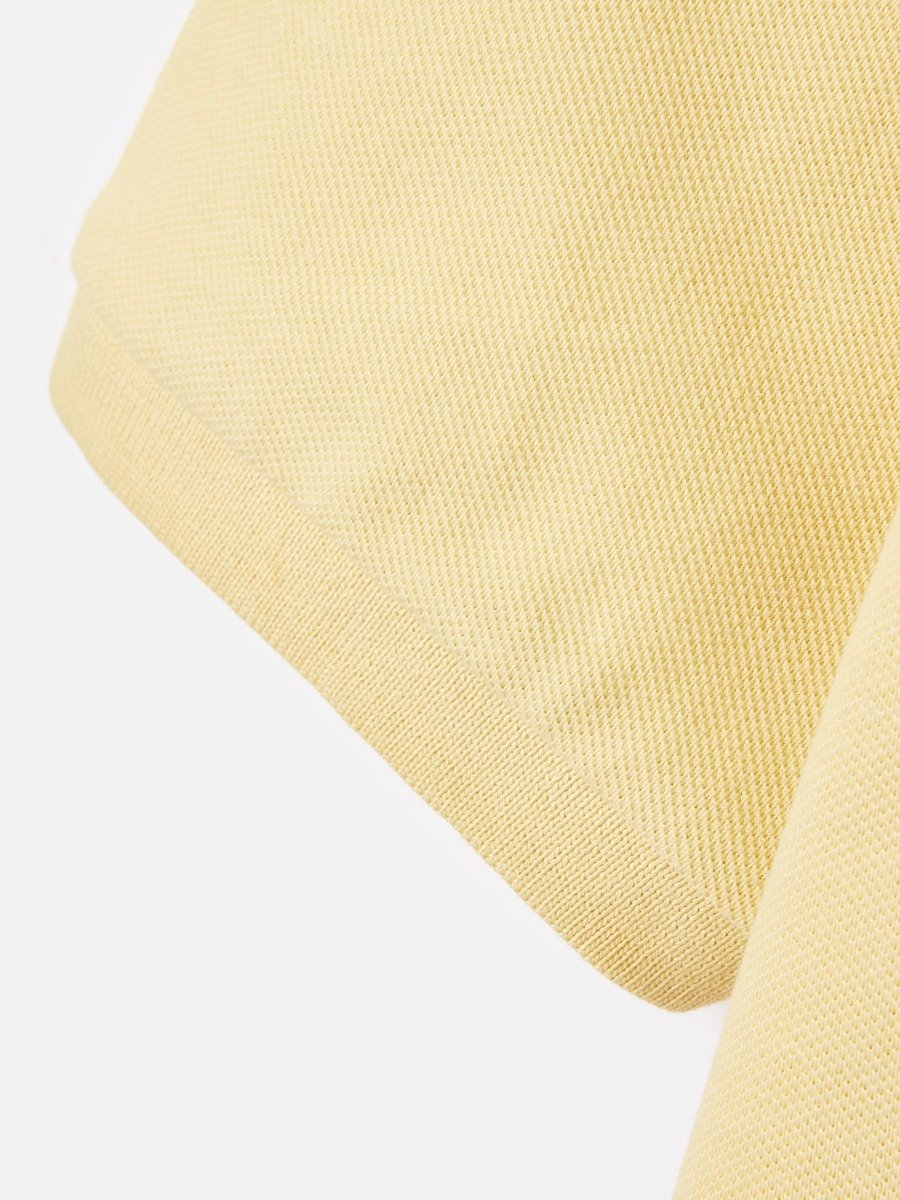 Woody Yellow Pique Cotton Polo Shirt - RUTHERFORD & Co