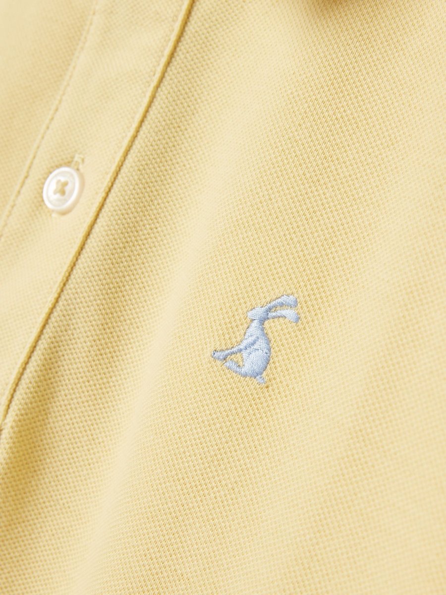 Woody Yellow Pique Cotton Polo Shirt - RUTHERFORD & Co