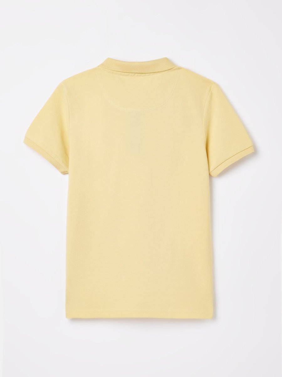 Woody Yellow Pique Cotton Polo Shirt - RUTHERFORD & Co