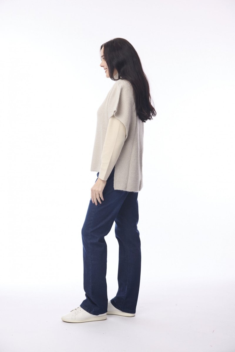 Wool Knit Jumper Boxy - Chalk - RUTHERFORD & Co