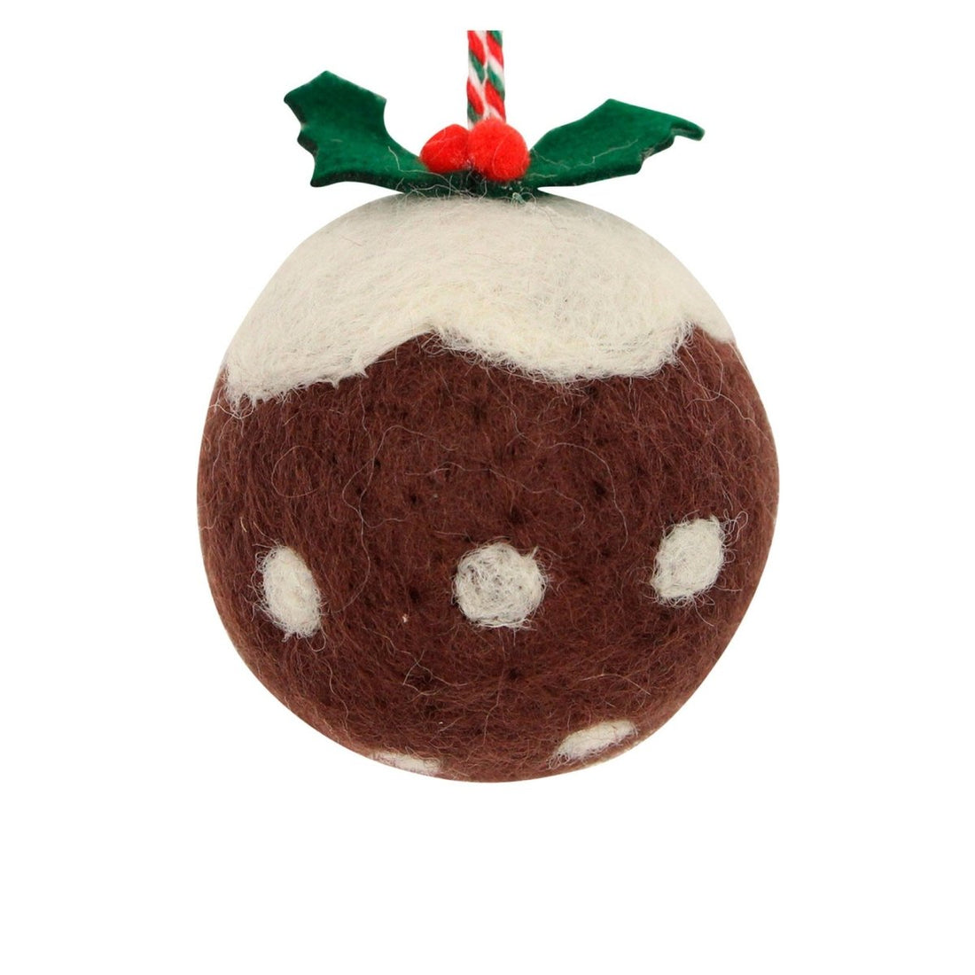 Wool Mix Brown Christmas Pudding Decoration - RUTHERFORD & Co