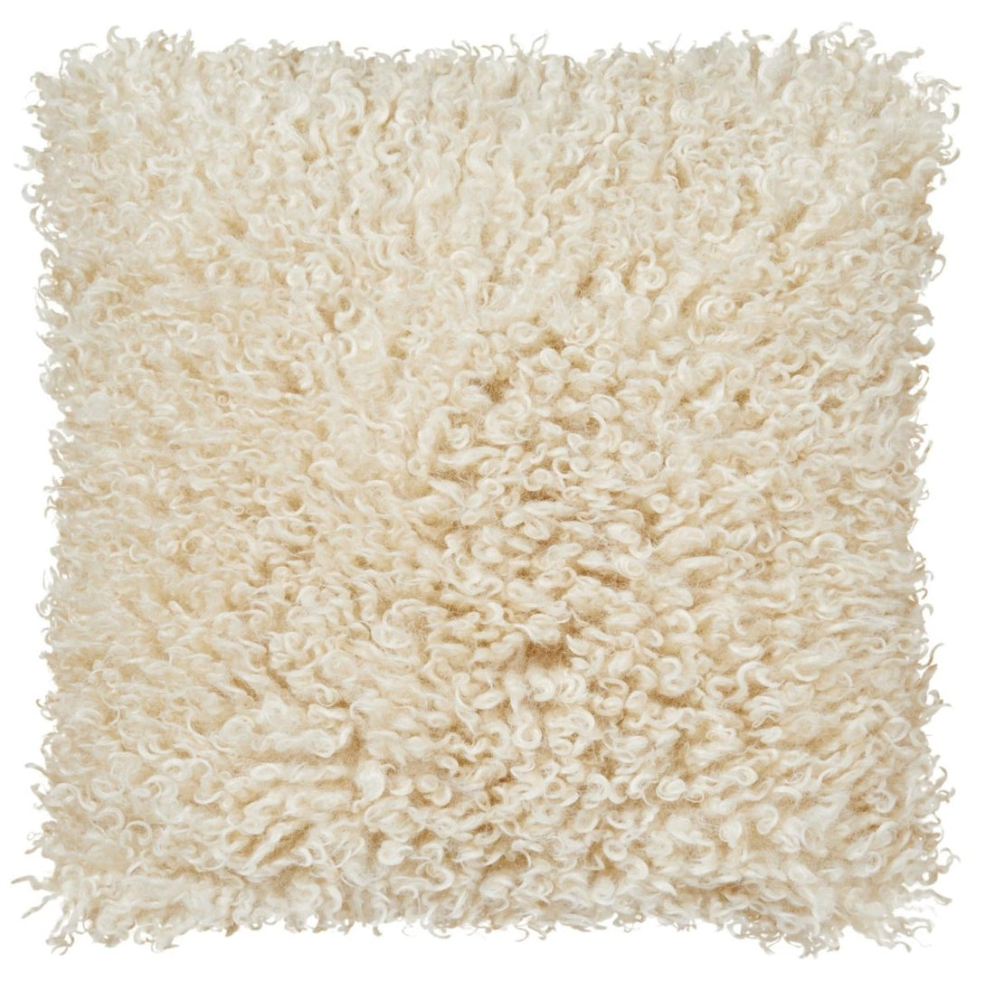Wooly Cushion - Beige - RUTHERFORD & Co