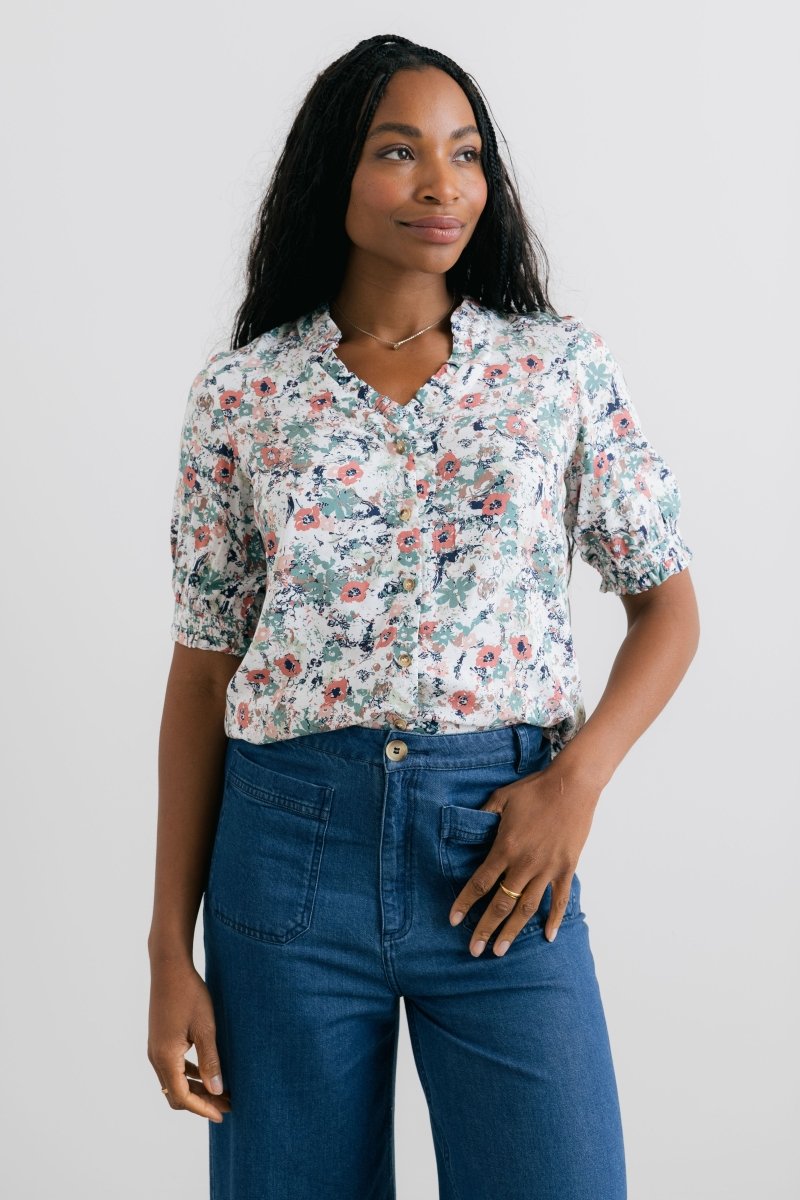 Wren Blouse Rewild Ecru - RUTHERFORD & Co