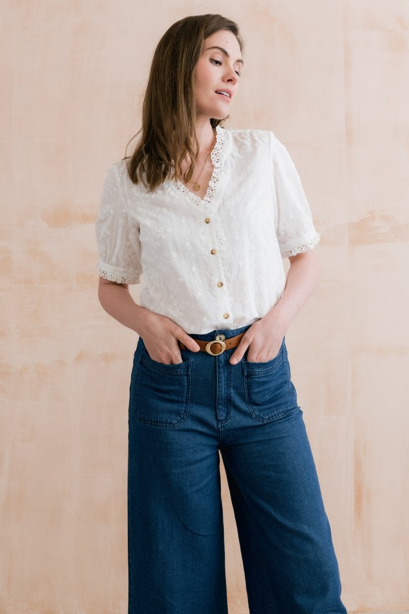Wren Blouse Rewild Ecru - RUTHERFORD & Co