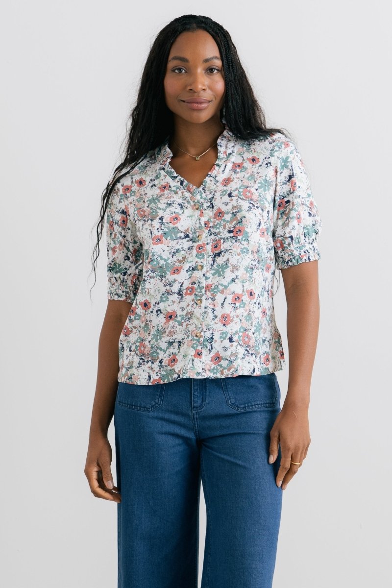 Wren Blouse Rewild Ecru - RUTHERFORD & Co