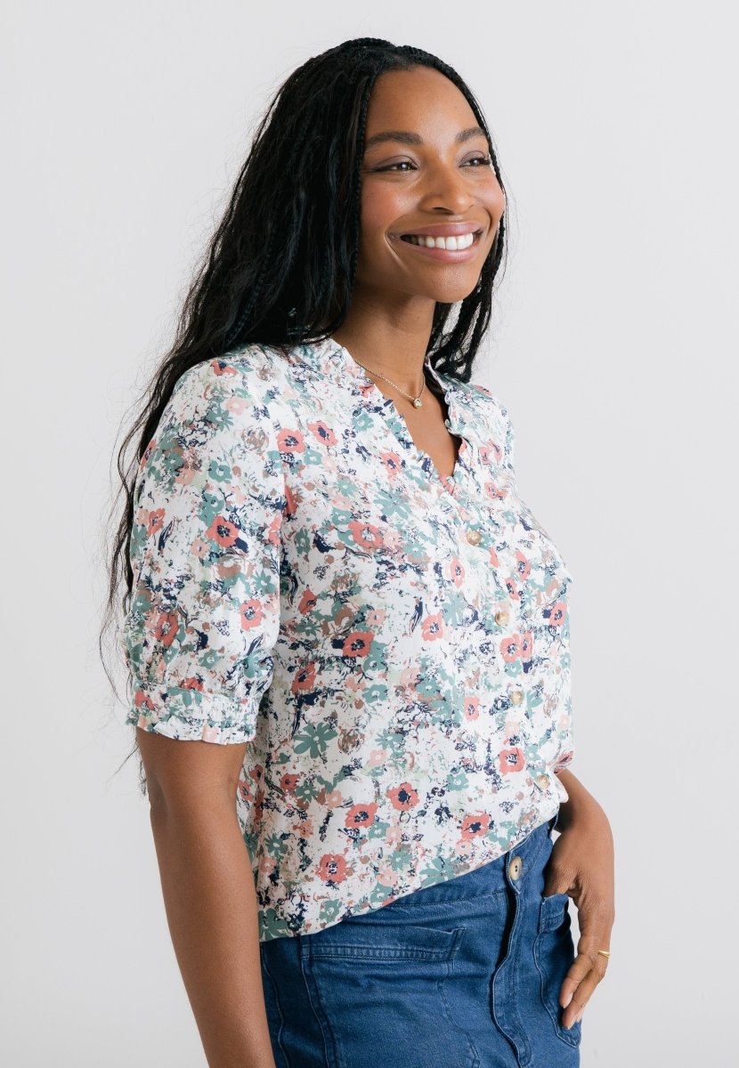 Wren Blouse Rewild Ecru - RUTHERFORD & Co