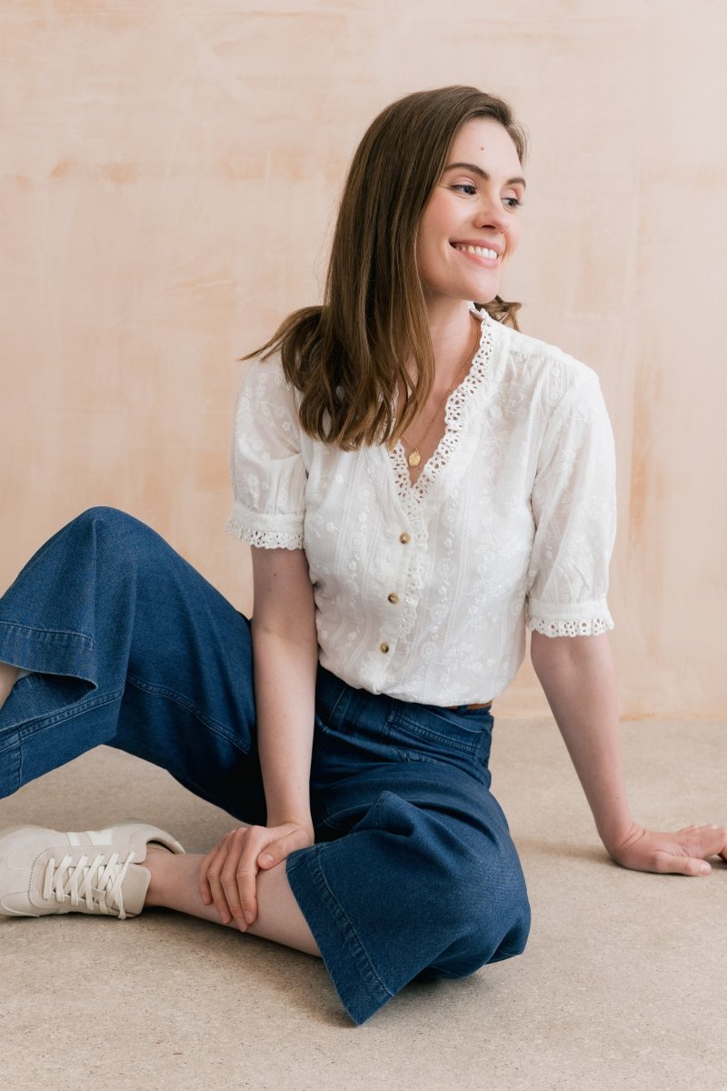 Wren Blouse Rewild Ecru - RUTHERFORD & Co
