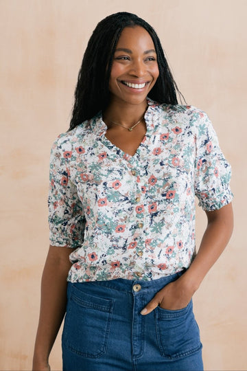 Wren Blouse Rewild Ecru - RUTHERFORD & Co
