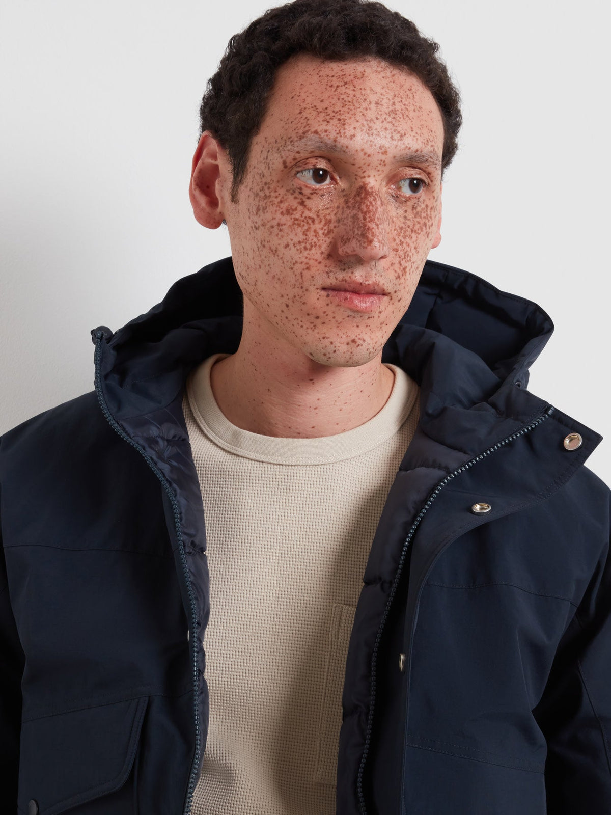 Shenley Wadded Jacket In True Navy