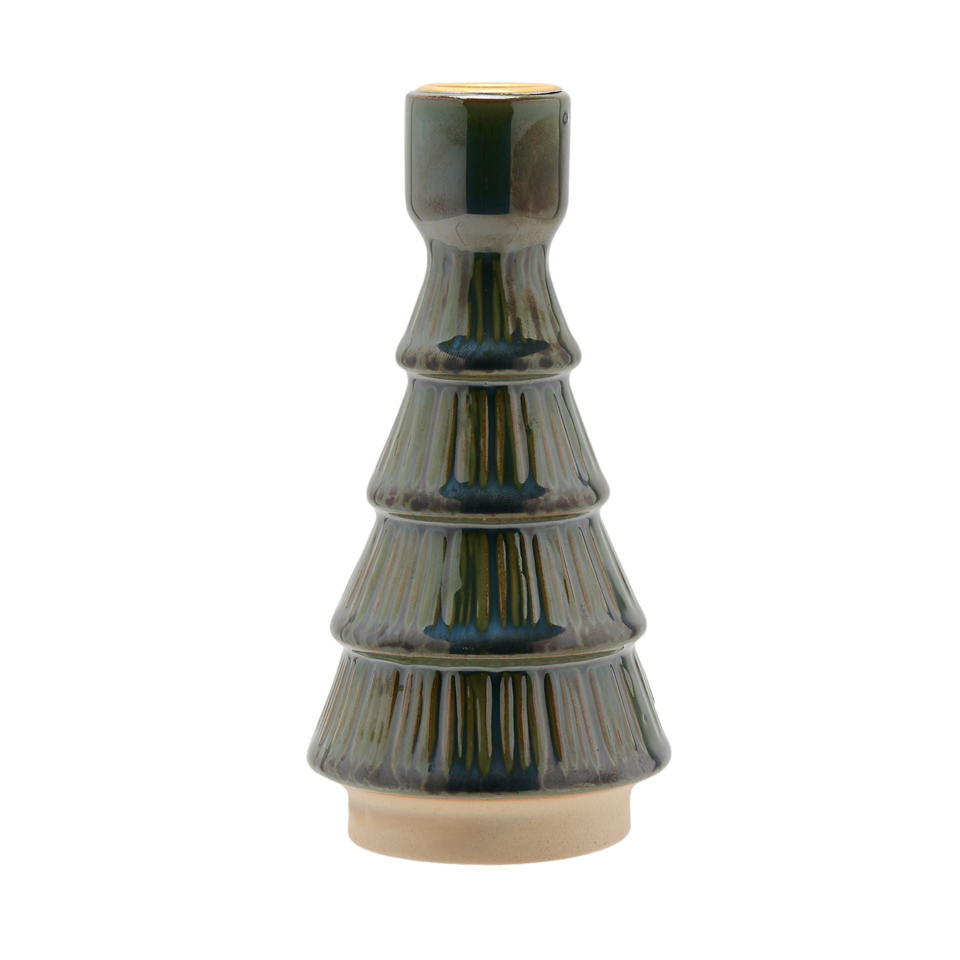 Ceramic Candle Holder - Green