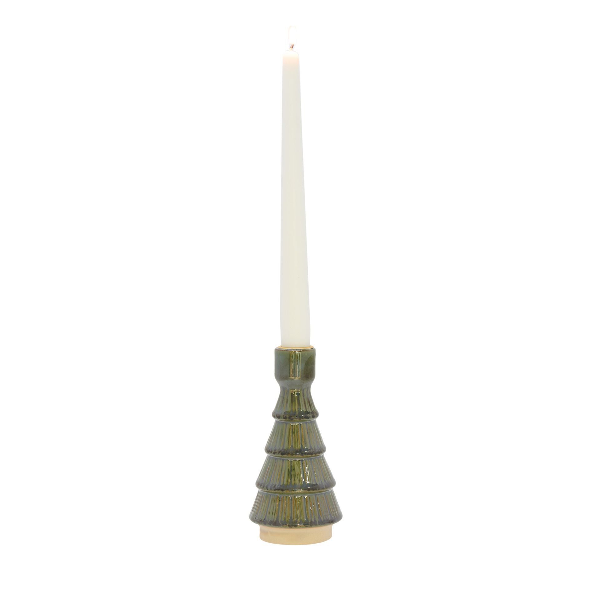 Ceramic Candle Holder - Green