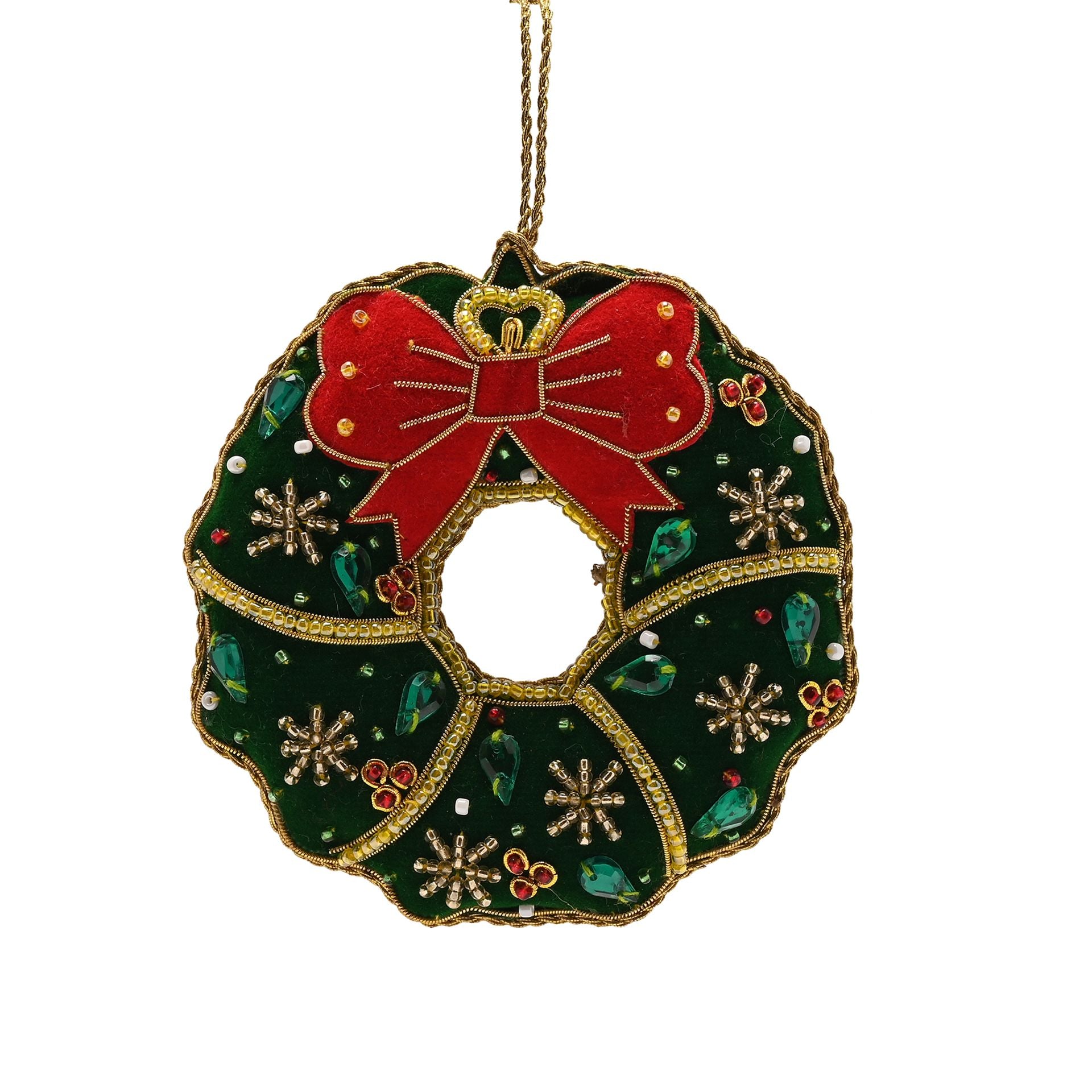 Regal Tidings Beaded Hanging Dec - Wreath