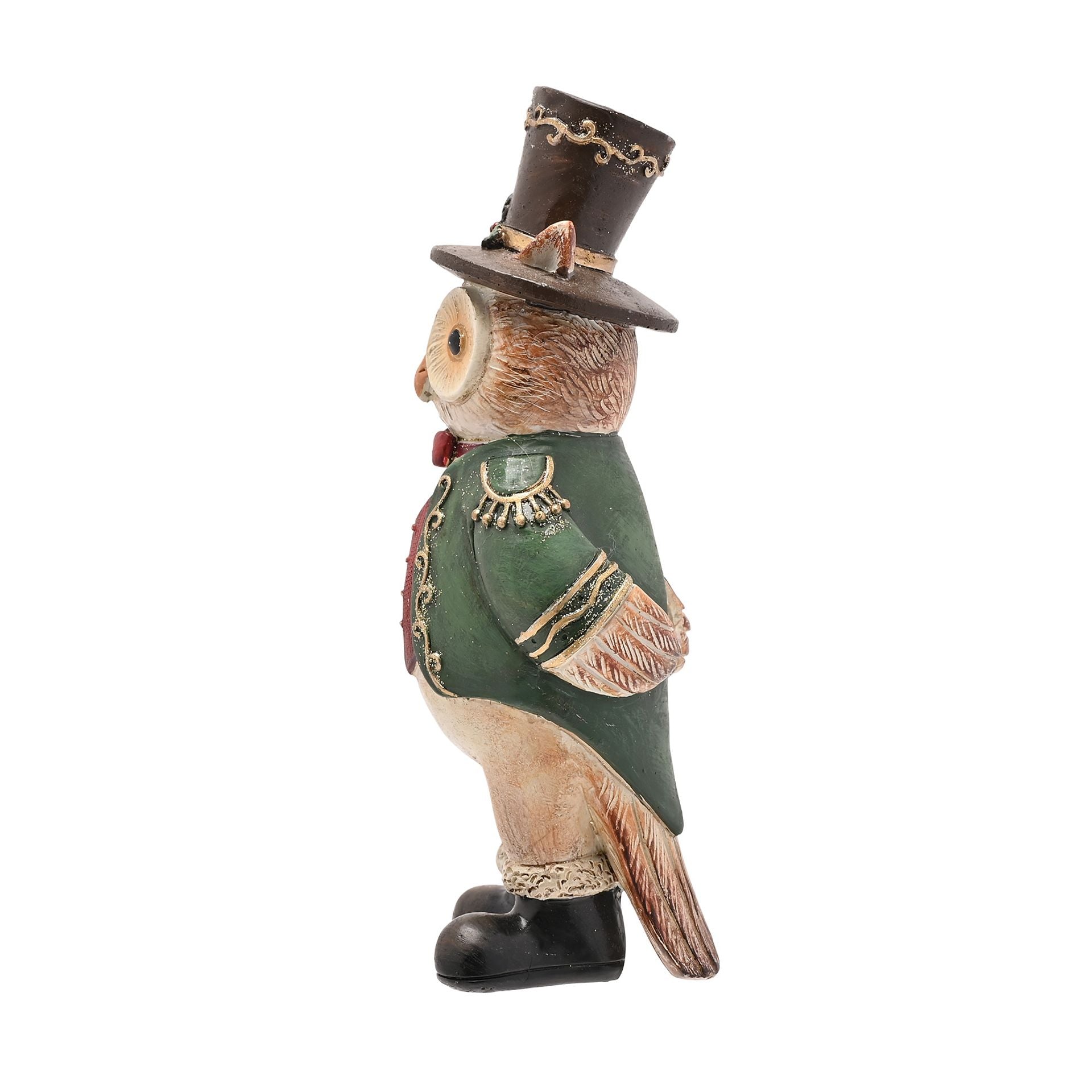 Christmas Owl Top Hat Figurine