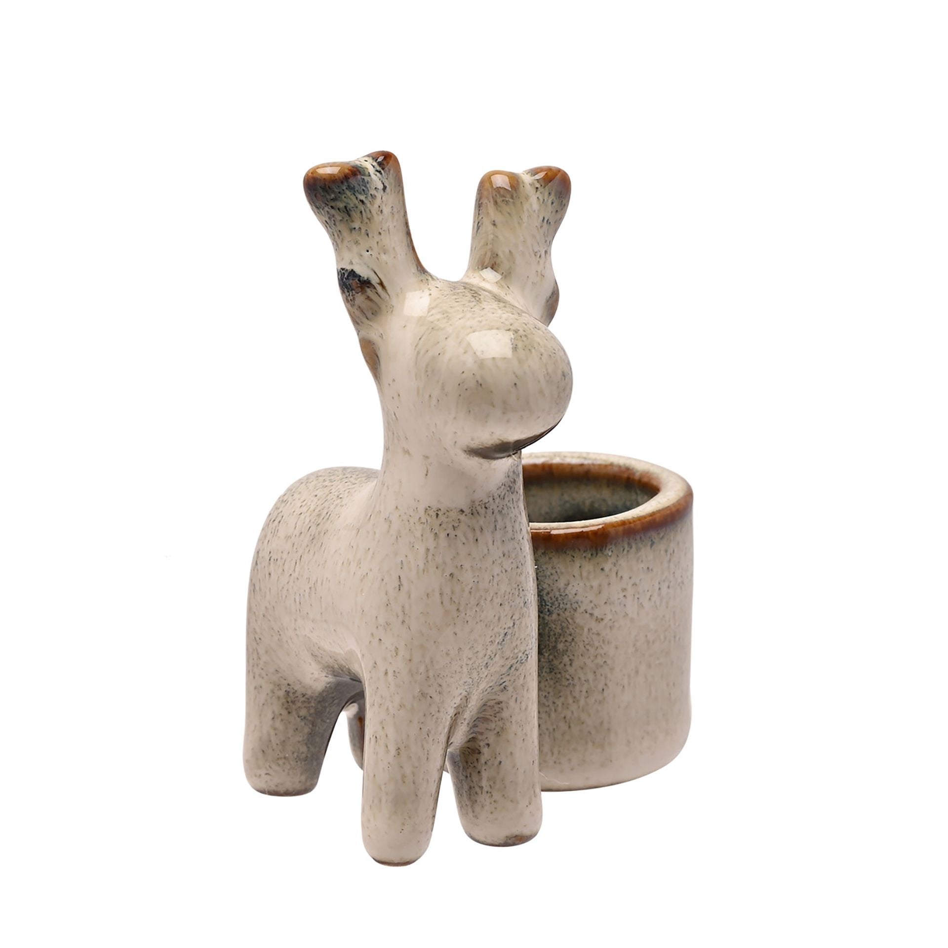 Ceramic Reindeer Candle Holder