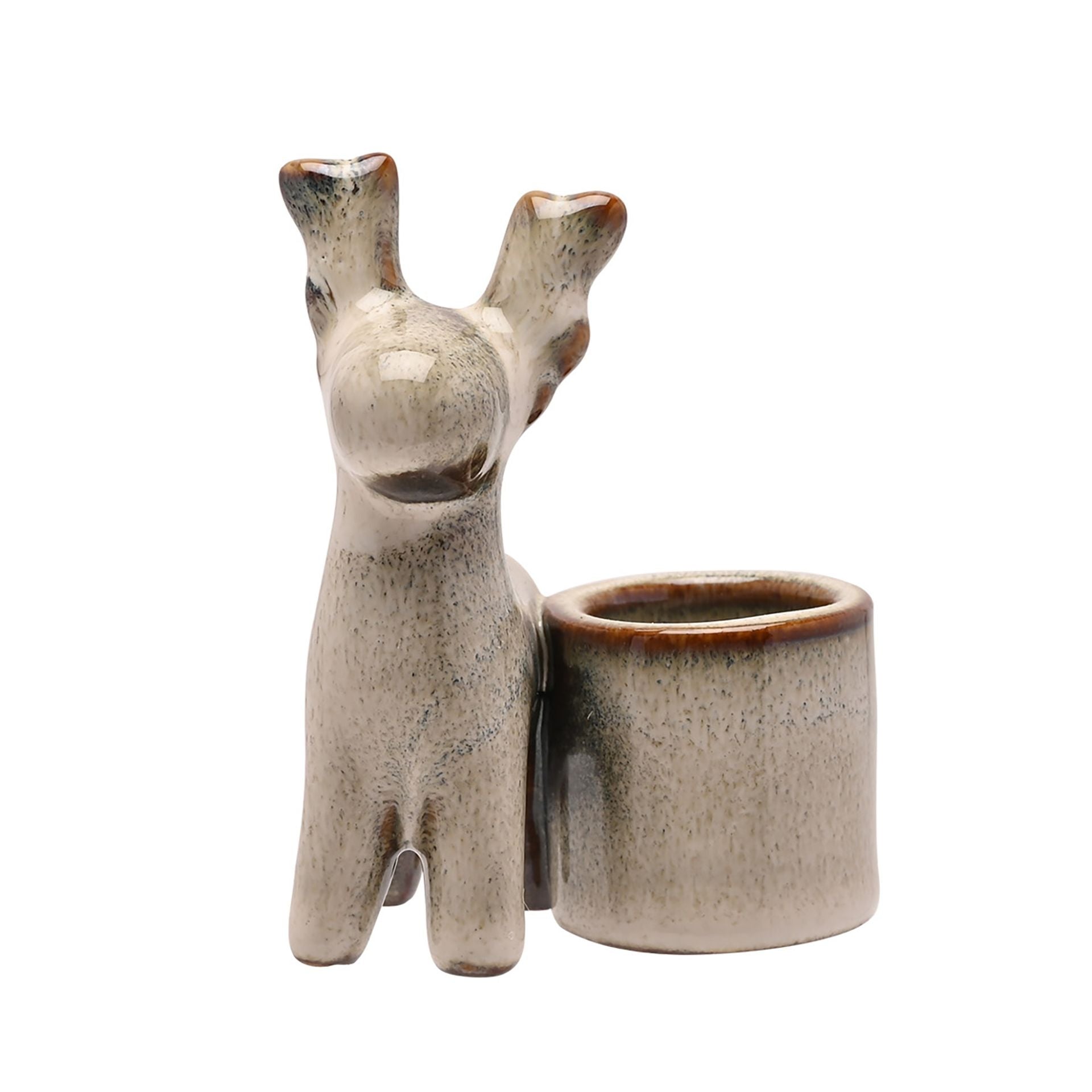 Ceramic Reindeer Candle Holder