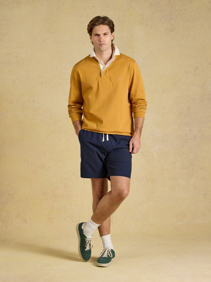 Yellow Rugby Club Long Sleeve Plain Shirt - RUTHERFORD & Co
