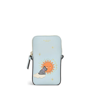 You Are My Sunshine Seafoam Medium Zip Around Phone Crossbody - RUTHERFORD & Co