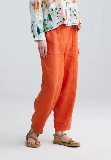 ZENYA Solid linen pants - RUTHERFORD & Co