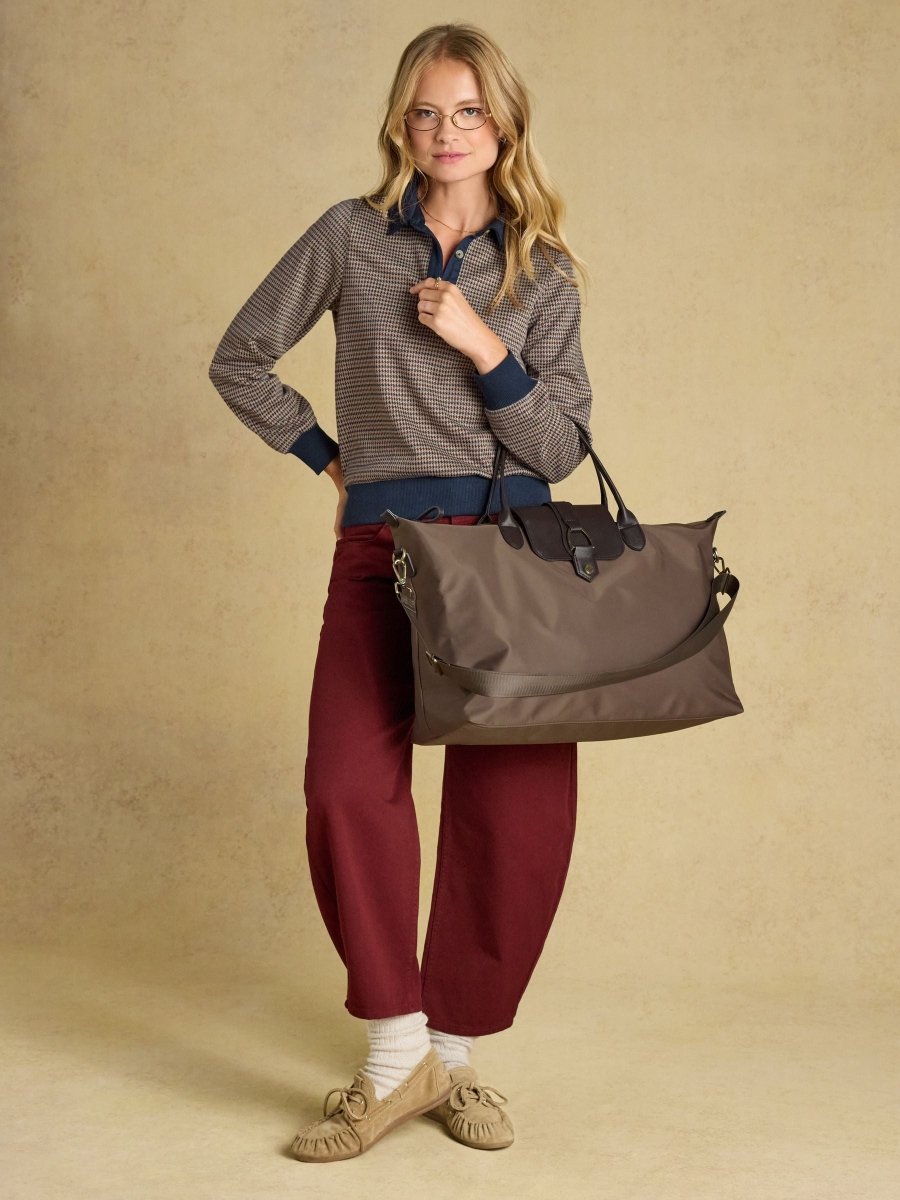 Zip Top Weekend Bag - Mocha Brown - RUTHERFORD & Co