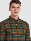 Brewer Slim Fit Check Organic Cotton Long Sleeve Shirt