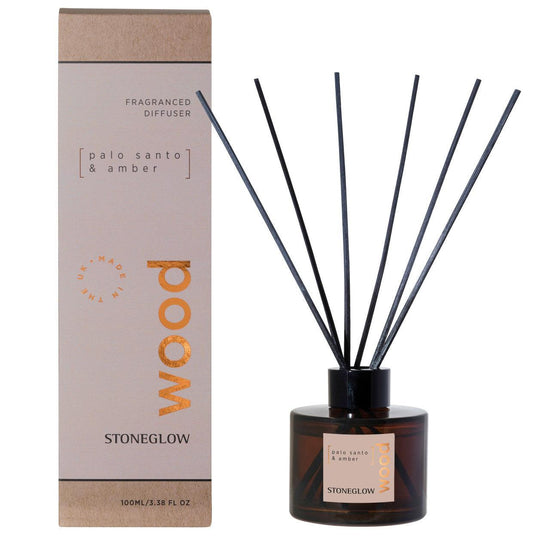 Wood - Palo Santo & Amber - Reed Diffuser - RUTHERFORD & Co