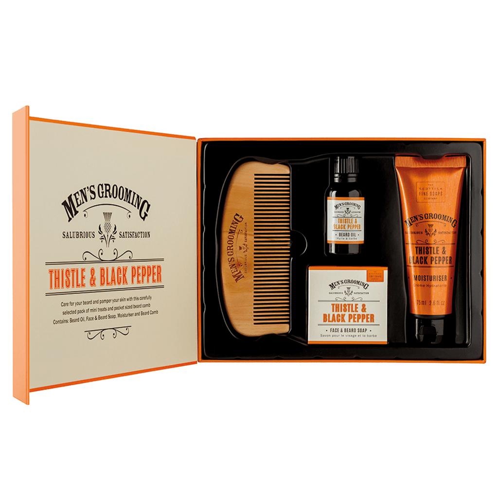 Thistle & Black Pepper Face & Beard Care Kit - RUTHERFORD & Co