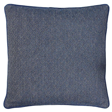 Blenheim Geometric Cushion Navy - RUTHERFORD & Co