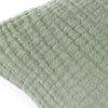Lark Muslin Crinkle Cotton Cushion Eucalyptus - RUTHERFORD & Co