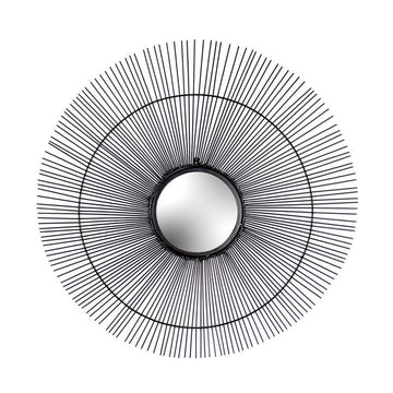 Wire Round Circular Wall Mirror Black - RUTHERFORD & Co