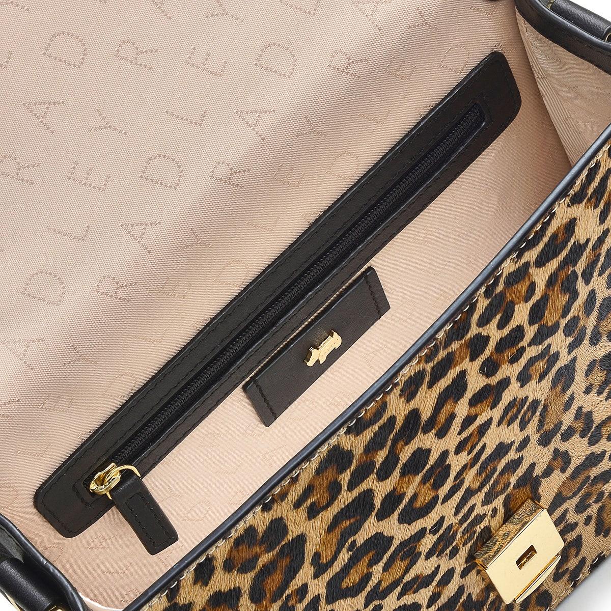ADIE ROAD - FAUX LEOPARD - Small Flapover Cross Body - RUTHERFORD & Co