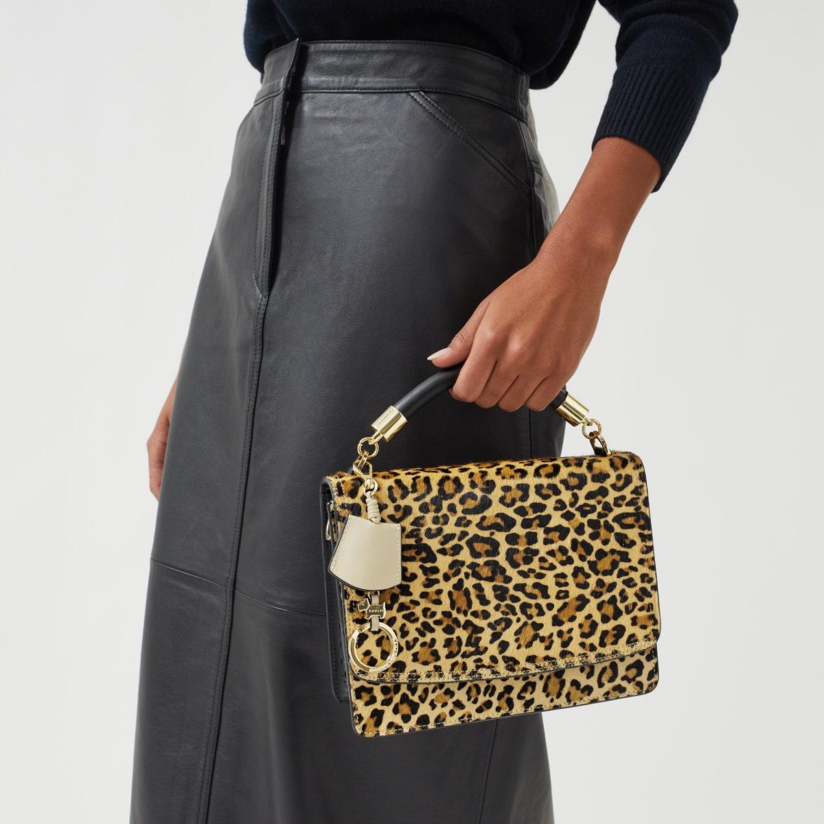 ADIE ROAD - FAUX LEOPARD - Small Flapover Cross Body - RUTHERFORD & Co