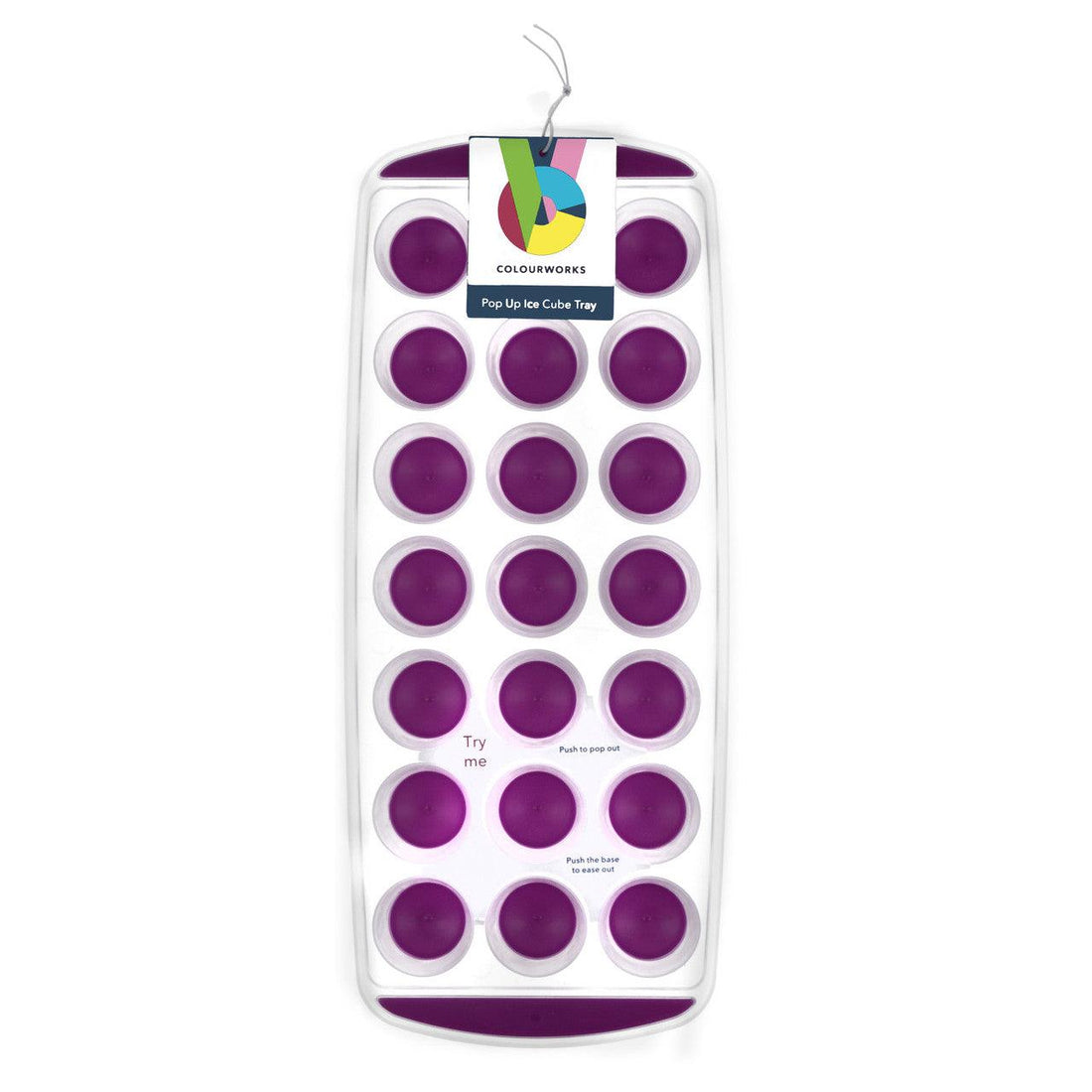 Colourworks Purple Pop Out Flexible Ice Cube Tray - RUTHERFORD & Co