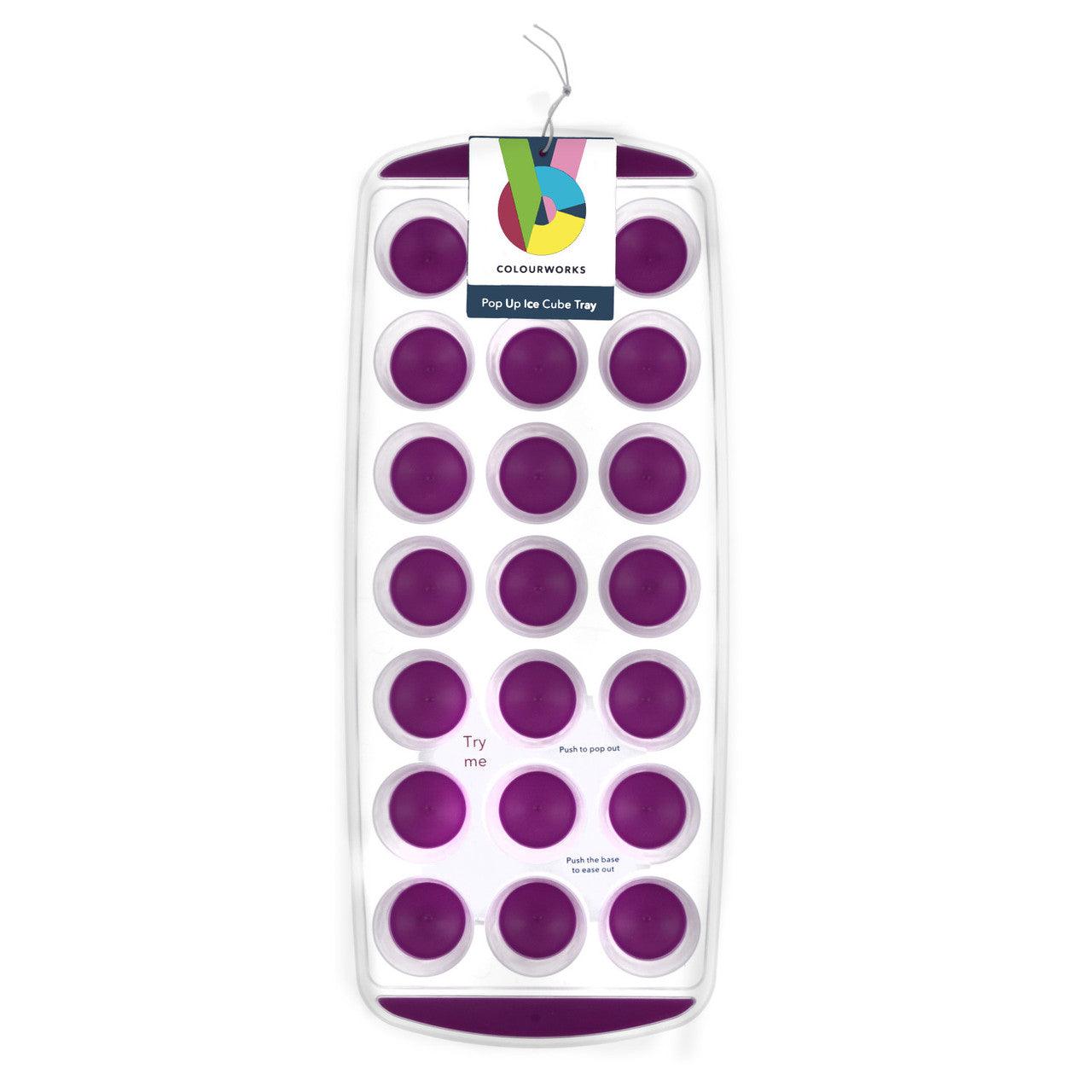 Colourworks Purple Pop Out Flexible Ice Cube Tray - RUTHERFORD & Co