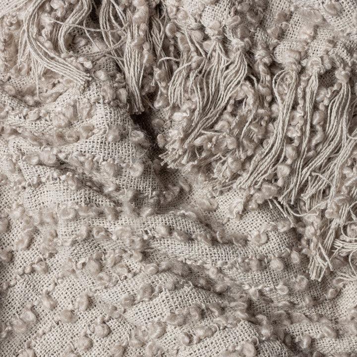 Arvo Woven Tasselled Throw Feather - RUTHERFORD & Co
