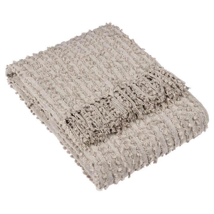Arvo Woven Tasselled Throw Feather - RUTHERFORD & Co