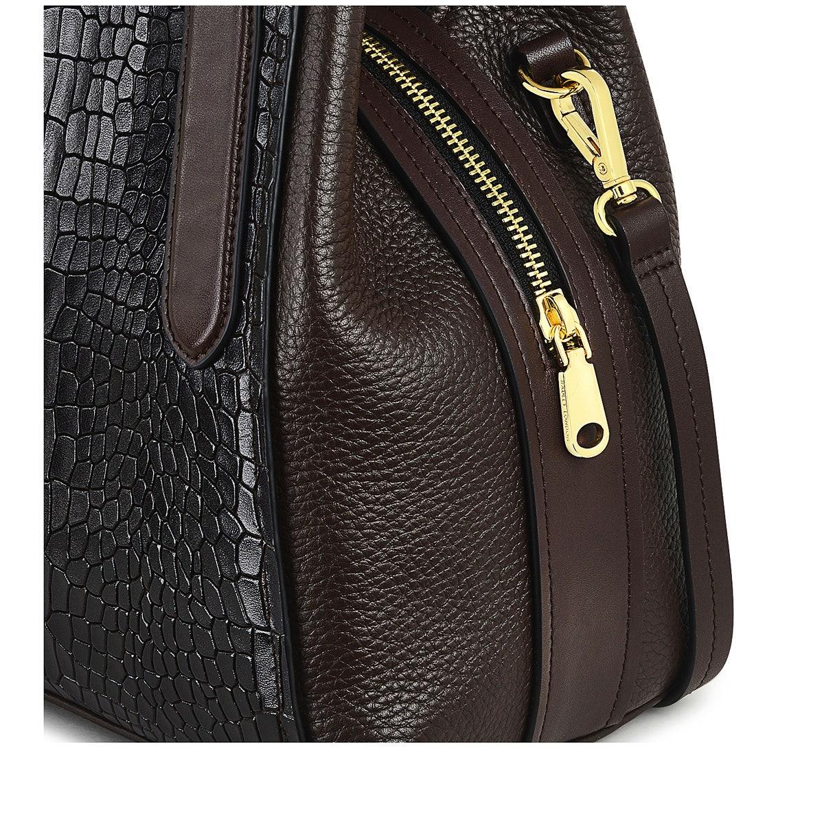 BAYLIS ROAD 2.0 - FAUX CROC - Medium Zip - Top Shoulder - RUTHERFORD & Co