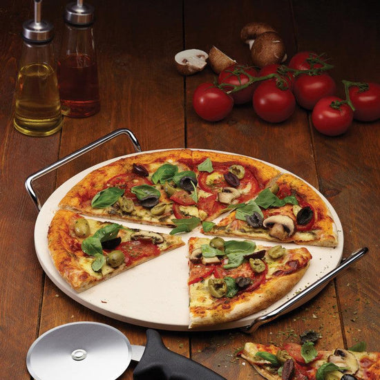 KitchenCraft World of Flavours Italian Pizza Stone Set - RUTHERFORD & Co