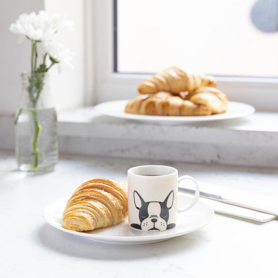 KitchenCraft 80ml Porcelain French Bulldog Espresso Cup - RUTHERFORD & Co